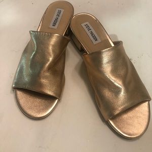 Steve Madden Rose Gold Slides